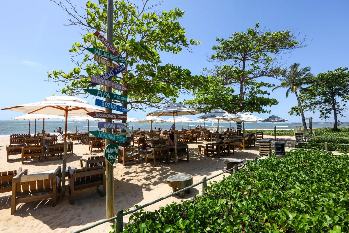 Praia de Curuípe em Porto Seguro